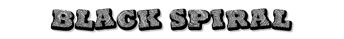 Black spiral font